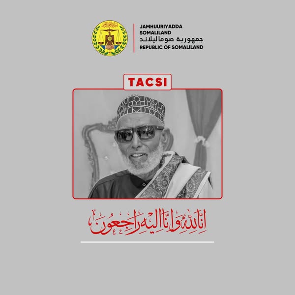 Guddoomiyaha Gobolka Awdal, mudane C/Rashiid Xasan Mataan, ayaa tacsi tiiraanyo leh u diraya qoyska, ehelada, asxaabta iyo guud ahaan shacabka reer Awdal ee uu ka baxay...